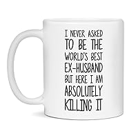 World's Best Ex-Husband Mug, Funny Ex-Husband Quote, 11-Ounce White