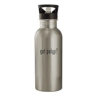 got polyp? - 20oz Stainless Steel Water Bottle, Silver
