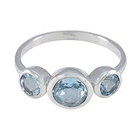 Riyo House of Rings Choose Your Color Ring 925 Sterling Silver Ring Round Shape Ring Silver Jewelry Graduation Ring Gemstone Rings for Boys and Girls