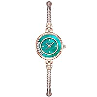 rorios Women's Watches Analogue Quartz Watches with Diamond Silver Bracelet Waterproof Mother of Pearl Rhinestone Wristwatches Elegant Dress Watch for Women