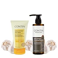 Garlic Extract Shampoo and Facial Cleanser Set for Oily Sensitive Type for Men and Women
