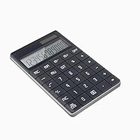Calculator 12-Digit Display Big Button Financial Office Calculator Large Screen Dual Power System Portable Calculator (Color : C, Size