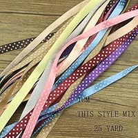 Mix Random delivery 50 Yards 2cm-4cm Beautiful Silk Organza Wedding Decoration Ribbon Crafts Gift Packaging Belt lace 236