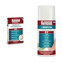Kerasal Athlete's Foot Medicated Foot Soak 12 Count 5-in-1 Athlete's Foot Invisible Powder Spray 2 oz Bundle