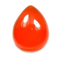 Original Carnelien Gemstone 7 to 8 Carat Pear Cut Shape Orange Stone Bead for Jewelry Making