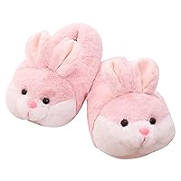 Winter warm furry animal slippers, unisex comfortable soft and fluffy fuzzy home shoes slippers