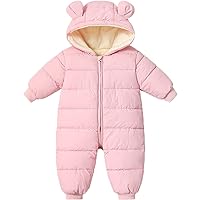 Infant Toddler Snowsuit Cute Baby Bear Suit Newborn Winter Coat Warm Hooded Jumpsuit for Boys Girls