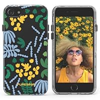 PureGear Motif Series Snap On Flexible Durable Protective Case Cover for iPhone 7, Clear/Rainforest
