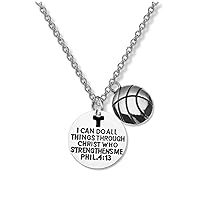 Basketball Necklace, Basketball Non-tarnished Necklace, Basketball Gifts, Basketball Charm Necklace, Gift for Female Basketball Players