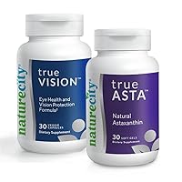 Vision Support Bundle| TrueVision Eye Health Formula, 30 Veggie Capsules + TrueAsta Marine