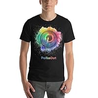 Polkadot Explosion T Shirt - Classy, Comfy Crypto 1Sided Print Shirt for Men & Women - Vintage Look Cryptocurrency Tee for Crypto Lovers Black Heather