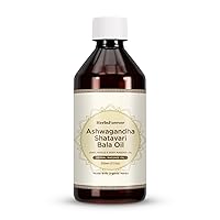 Ashwagandha Bala Shatavari Oil – Reduce Stress and Muscles Stiffness – Cold Pressed Premium Oil – Non GMO, Organic, Vegan – 7.1 fl oz – 210 ml