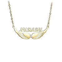 10K 14K 18K Gold Natural Diamond Personalized Name Necklace for Women Custom Any Name Nameplate Necklace Christmas Gift for Her