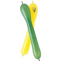 Squiggly Worm Balloons (12-Pack) - Extra-Durable Latex Material, Perfect for Parties & Celebrations