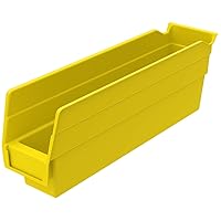 30110 Plastic Organizer and Storage Bins for Refrigerator, Kitchen, Cabinet, or Pantry Organization, 12-Inch x 3-Inch x 4-Inch, Yellow, 24-Pack