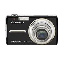 OM SYSTEM OLYMPUS Stylus FE-290 7MP Digital Camera with 4x Wide Angle Optical Zoom (Black)