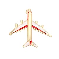 Colorful Enamel Blue and Red Airplane Pin Brooch Jewelry for Adults