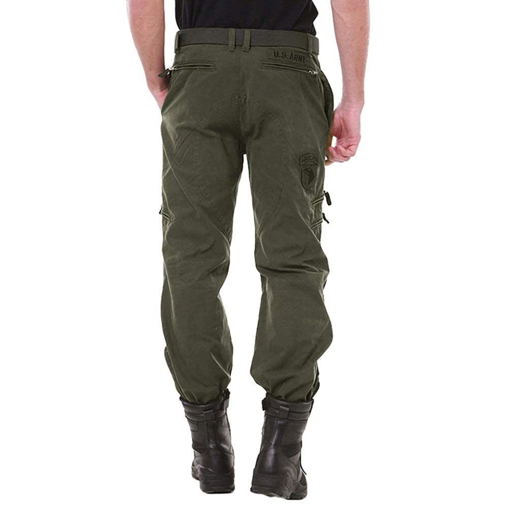 TRGPSG Mens Military Tactical Cargo Pants, Cotton Casual Outdoor Relaxed  Fit Combat Work Trousers with 9 Pockets Clothing, Shoes & Jewelry