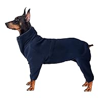 Dogs Clothes for Large Dogs Boys Winter Clothes Dog Sweaters Adjustable Closure Dog Winter Jackets with Zipper (Dark Blue, S)