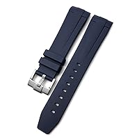 21mm Silicone Rubber Watchband Replacement for Longines L3 HydroConquest Conquest Watch Waterproof Sport Soft Strap