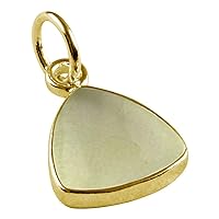 Choose Your Stone Pendant Trillion Shape Sterling Silver 18K Gold Plated Locket For Men Women
