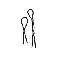 Doc Johnson Cock Ties - Fully Adjustable Silicone Cock Ties - Provides Maximum Sturdiness & Flexibility - Tie One Off! - Black