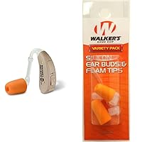 Walker's Game Ear Elite Digital HD PRO 2 Beige Assisted Listening Device (WGE-XGE2B) & Game Ear Variety Pack Ear Tip