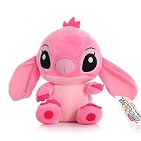Cute Stitch Plush Stuffed Toys, Plush Gift for Kids. Small Plush Stitched Plush Animal 8 inch 20 cm Soft Doll, Doll Plush, Cartoon Cute Plush Toy Plush Pillow (Pink)