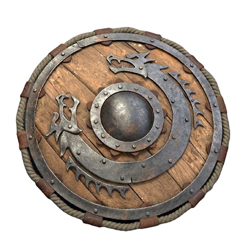 Mua Retro Pirates 26 Inch Medieval Warrior Wooden Viking Shield ...