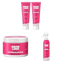 Marc Anthony Shampoo and Conditioner Gift Set & Grow Long Hair Mask, for Dry Damaged Hair, 10 Ounce & Leave-In Conditioner Spray & Detangler, Grow Long Biotin