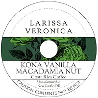 Kona Vanilla Macadamia Nut Costa Rica Coffee (Single Serve K-Cup Pods) (Gourmet, Naturally Flavored, Whole Coffee Beans) (12 pods, ZIN: 576671) - 2 Pack