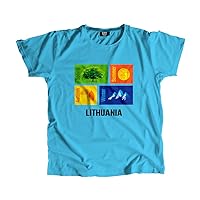 Lithuania Seasons Unisex T-Shirt (Sky Blue)