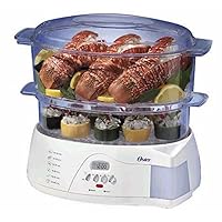 Oster 5712 Electronic 2-Tier 6.1-Quart Food Steamer, White