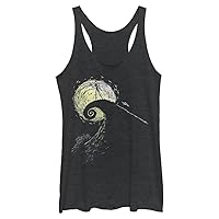 Disney Women's Nightmare Before Christmas Spiral Hill Jack Tri-Blend Racerback Layering Tank