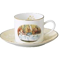 McMillan Alice ALC11-28 Tea Cup & Saucer, Approx. 8.1 fl oz (230 ml), Alice Classic, Tableware, Miscellaneous Goods, Ivory, Made in Japan