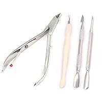Professional 4 Pcs/Set Nail Care Stainless Steel Cuticle Pusher Nipper Manicure Pedicure Cutter Remover Nail Art Tools
