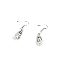 1 Pairs Jewelry Making Antique Silver Tone Earring Supplies Hooks Findings Charms M1KM2 Lantern