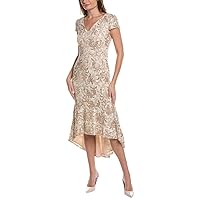 JS Collections Women's Bailey V-Neck High Low Dress