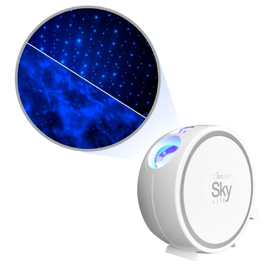 BlissLights Sky Lite - LED Laser Star Projector, Galaxy Projector, Nebula Light (Blue Stars, Blue Cloud)