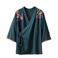 Dragon Embroidered Kimono Top Fusion Of Japanese And Chinese Styles