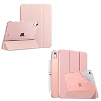 MoKo iPad 10th Generation Case 2022, Smart Cover Case for iPad 10th Gen 10.9 inch 2022, Support Touch ID, Auto Wake/Sleep, Rose Gold-2 Pack