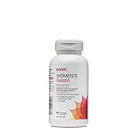 GNC Women's Gelatin Supplement |Supports Healthy Hair, Skin and Nails |Natural Collagen Source | 60 Capsules