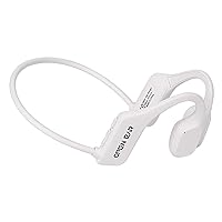 The New Second-Generation Bone Conduction Headphones Waterproof, ENC Noise concelling and Ear Friendly,Painless Headset,Lightweight,Safety and Portable Earphone. (White)
