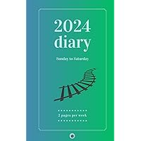 2024 Diary ~ Sunday to Saturday (rail): Sunday to Saturday diary – 2 pages per week ~ 141 pages ~ A5 size