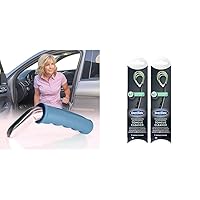 Able Life Auto Cane Vehicle Support Handle for Sit to Stand Assistance with DenTek Tongue Cleaner 2 Pack Removes Bad Breath