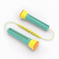 Skibbi adjustable length jump rope for single or double dutch group use, twist to adjust length from 20 to 330 cm, with weighed accelerator, Mint