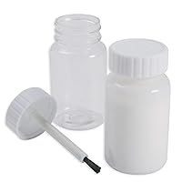 S&S Worldwide Refillable Glue/Paint Bottle with Attached Brush, Holds 2.7 oz. of Liquid (80ml), Resealable Screw-Top Keeps Liquid Fresh, Easily Portion & Dispense Paint or Glue , 3