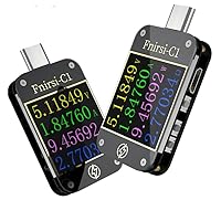 USB Tester Charge Detection FNIRSI-C1 Type-C PD Trigger USB-C Voltmeter Ammeter Fast Charging Protocol Test Type-C Meter Power Bank Tester with PC Software(FNIRSI-C1 wo Bluetooth)