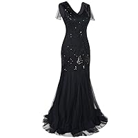 Cocktail Dress for Women 2023 Vintage 1920s Bead Fringe Sequin Lace Party Cocktail Prom Dress New Years Eve Dress