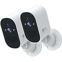 XVIM 2PCS 4MP Security Cameras Wireless Outdoor, 2.5K WiFi Indoor Home Security Cameras with PIR Motion Detection, 2.4GHz WiFi, 2-Way Talk, Color Night Vision, Cloud/SD, Waterproof, Alarm Push